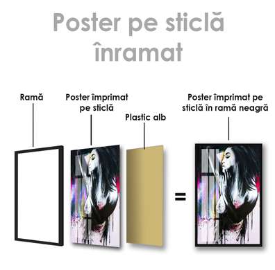 Poster - Portret în acuarelă, 30 x 45 см, Panza pe cadru