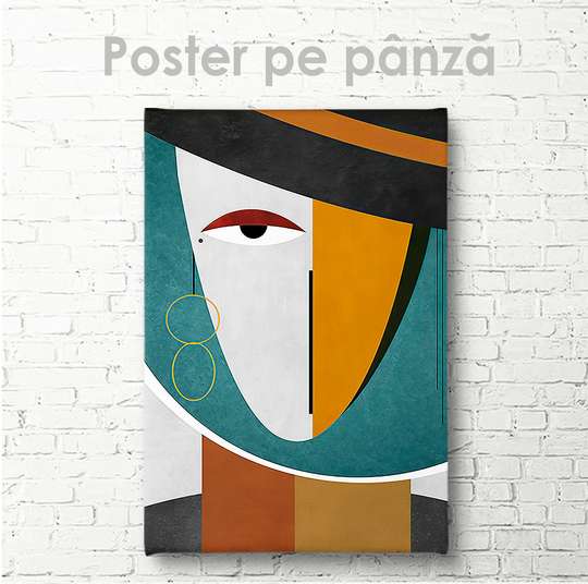 Постер - Абстрактное лицо 2, 30 x 45 см, Холст на подрамнике, Абстракция