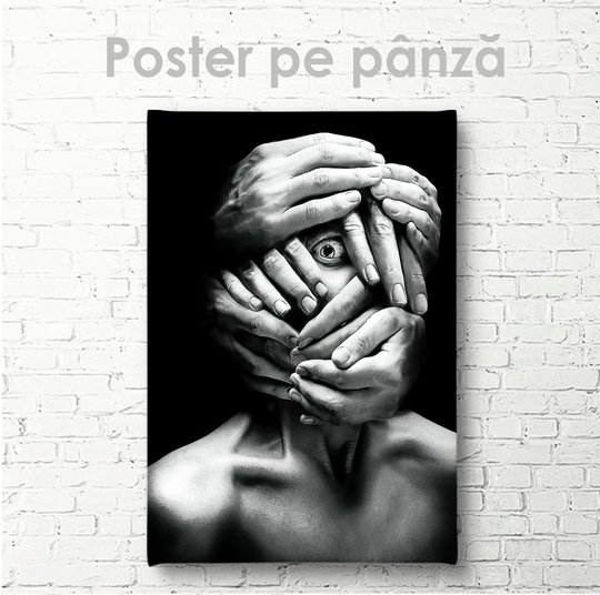 Постер, Взгляд, 30 x 45 см, Холст на подрамнике