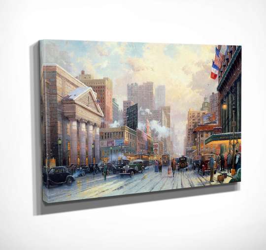 Poster - Central Street, 45 x 30 см, Canvas on frame, Art