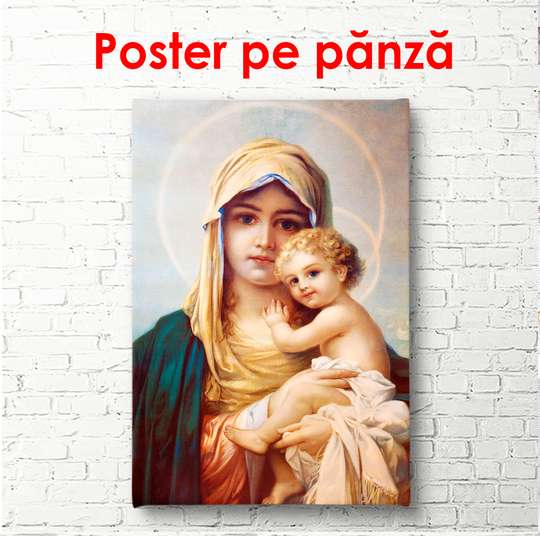 Poster - Imagini cu Fecioara Maria cu Fiul Ei, Isus, 60 x 90 см, Poster înrămat, Religie