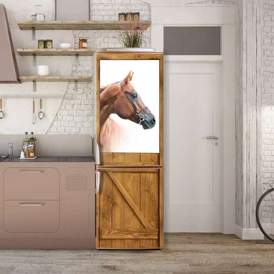 3Д наклейка на дверь, Красивая лошадь, 60 x 90cm, Наклейка на Дверь