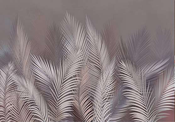 Wall Mural - Abstract feathers on dark background