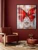 Постер - Красная бабочка, 30 x 45 см, Холст на подрамнике, Гламур