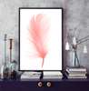 Poster - Pink feather, 30 x 45 см, Canvas on frame