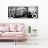 Poster - Black and white vintage car, 60 x 30 см, Canvas on frame