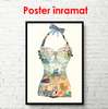 Poster - Women's swimsuit, 30 x 45 см, Canvas on frame