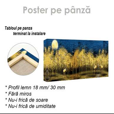 Poster - Peisaj panoramic, 90 x 30 см, Panza pe cadru
