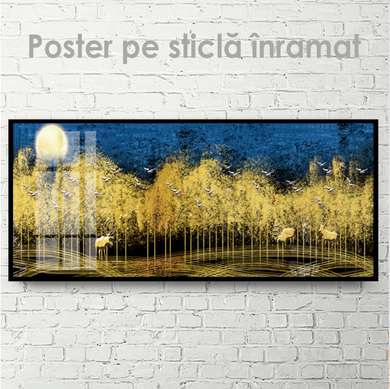 Poster - Peisaj panoramic, 90 x 30 см, Panza pe cadru