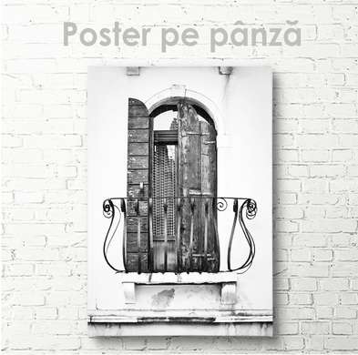 Постер - Балкон, 30 x 45 см, Холст на подрамнике