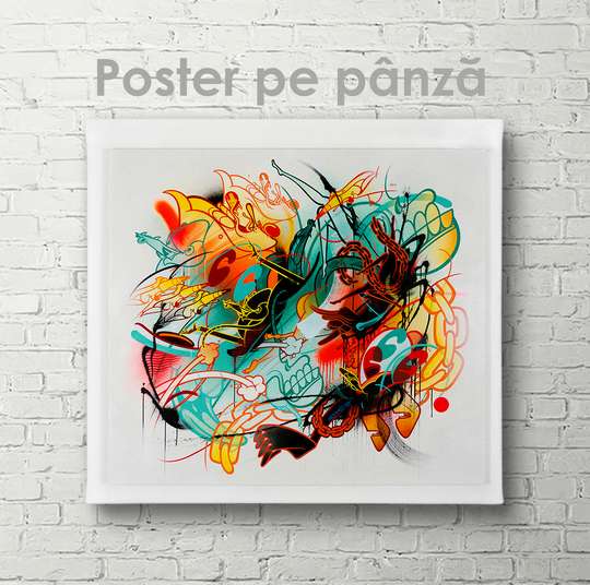 Poster - Multicolored abstraction, 40 x 40 см, Canvas on frame, Abstract