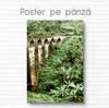 Постер - Мост в джунглях, 30 x 45 см, Холст на подрамнике, Природа
