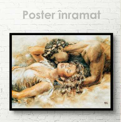 Poster - Săruturile, 45 x 30 см, Panza pe cadru