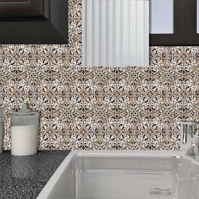Ceramic tiles with beautiful black patterns