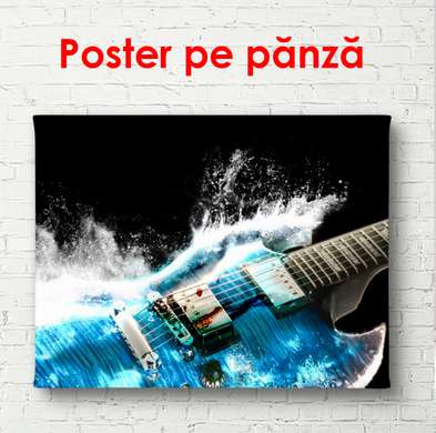 Poster - Blue guitar, 90 x 60 см, Framed poster