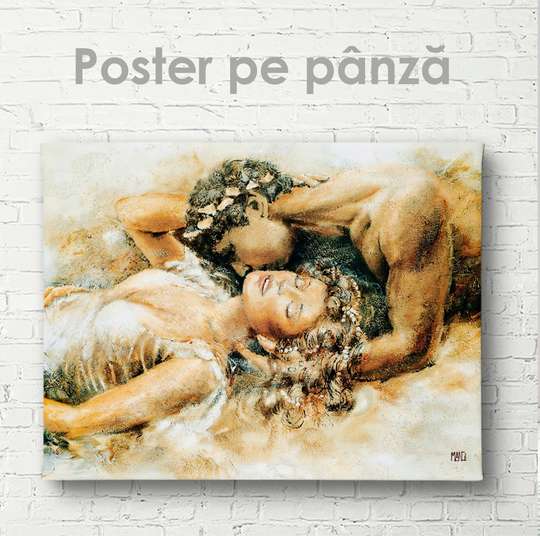 Poster - Kisses, 45 x 30 см, Canvas on frame, Nude