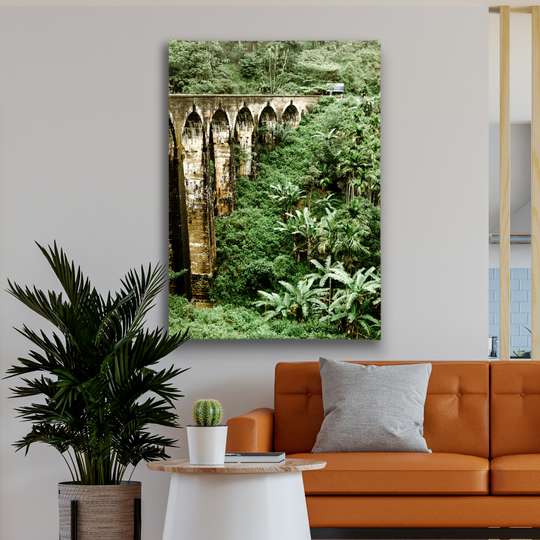 Poster - Pod în junglă, 30 x 45 см, Panza pe cadru, Natură