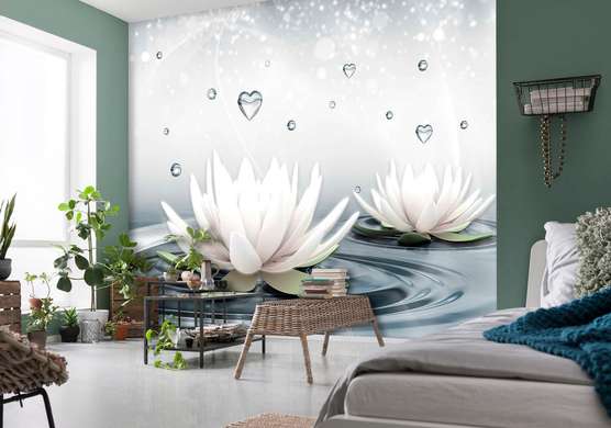 Wall Mural - Lotus flowers on the water