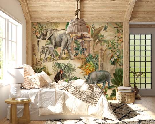 Wall Mural - Painting with animals