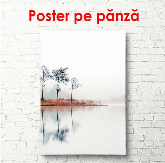 Постер - Пасмурный пейзаж, 30 x 60 см, Холст на подрамнике, Природа