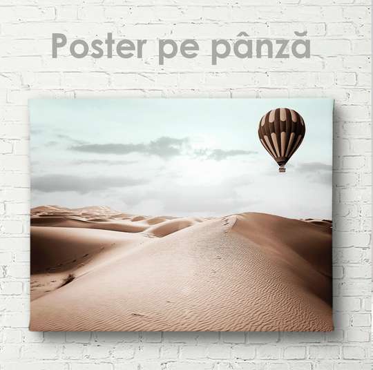 Poster, Balon peste desert, 45 x 30 см, Panza pe cadru