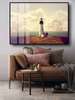 Poster - Lighthouse on the shore, 45 x 30 см, Canvas on frame, Nature