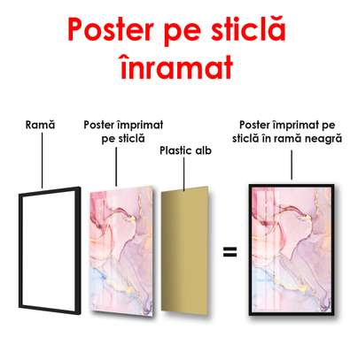 Poster - Abstracție multi-coloră, 30 x 45 см, 30 x 60 см, Panza pe cadru