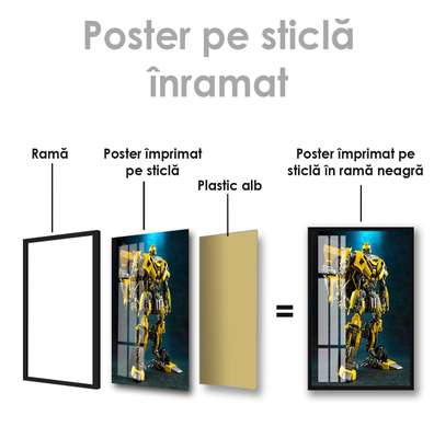 Постер - Робот Трансформер- Бамблби, 30 x 45 см, Холст на подрамнике