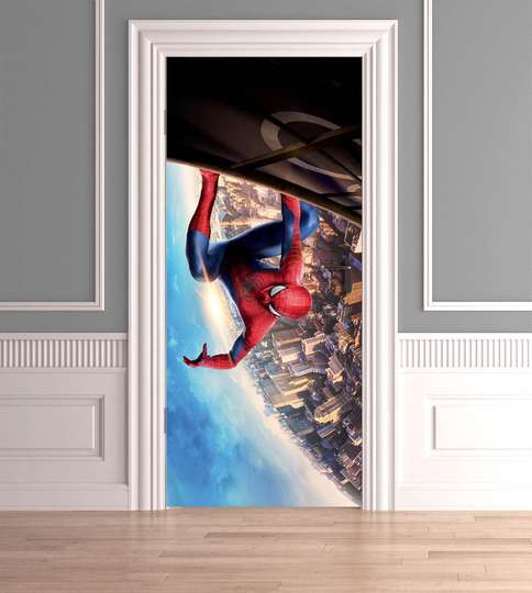 3Д наклейка на дверь, Человек-паук, 60 x 90cm, Наклейка на Дверь
