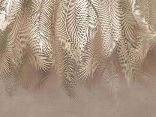 Wall Mural - Abstract brown palm leaves
