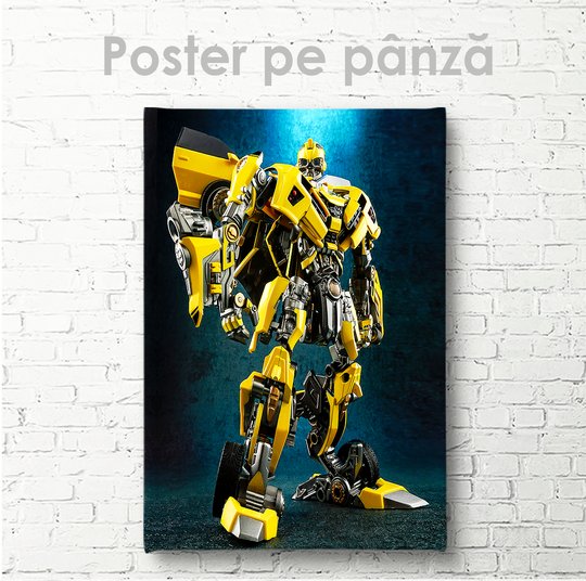 Постер, Робот Трансформер- Бамблби, 30 x 45 см, Холст на подрамнике