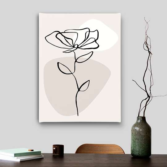 Poster - Trandafir, 30 x 45 см, Panza pe cadru, Minimalism