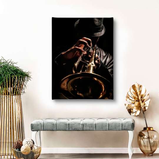 Poster - Saxofonist, 30 x 45 см, Panza pe cadru