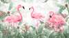 Fototapet - Flamingo în plante verzi