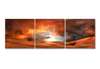 Модульная картина, Огненное небо над пустыней, 225 x 75