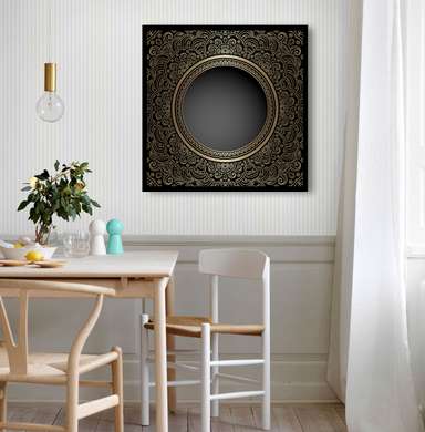 Poster - Gold pattern, 40 x 40 см, Canvas on frame