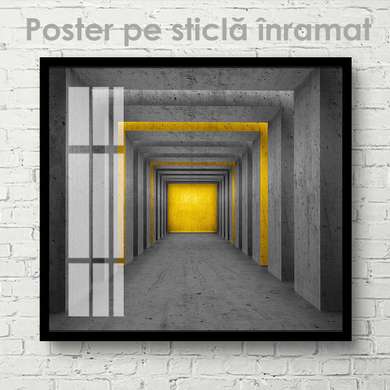 Постер - Проход, 40 x 40 см, Холст на подрамнике