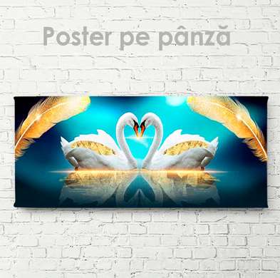Poster, Levedele îndrăgostite, 60 x 30 см, Panza pe cadru