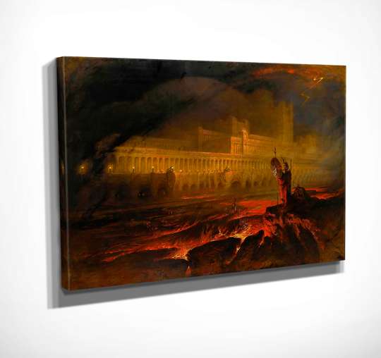 Постер - Огонь царствует, 45 x 30 см, Холст на подрамнике, Живопись