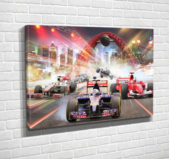 Poster - Racing car red, 90 x 60 см, Framed poster, For Kids
