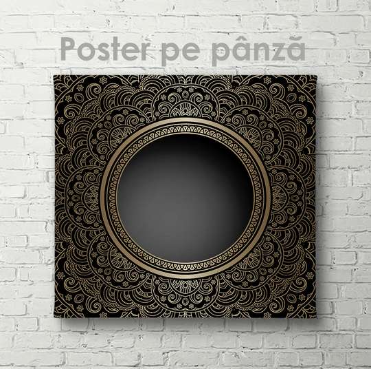 Poster - Gold pattern, 40 x 40 см, Canvas on frame, Abstract