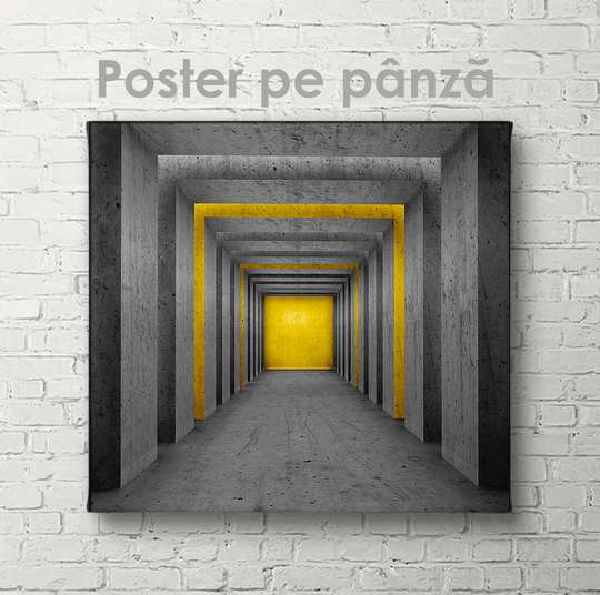 Постер - Проход, 40 x 40 см, Холст на подрамнике, Минимализм