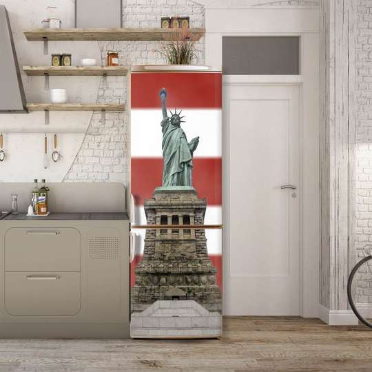 3D door sticker, Statue of Liberty, 60 x 90cm, Door Sticker