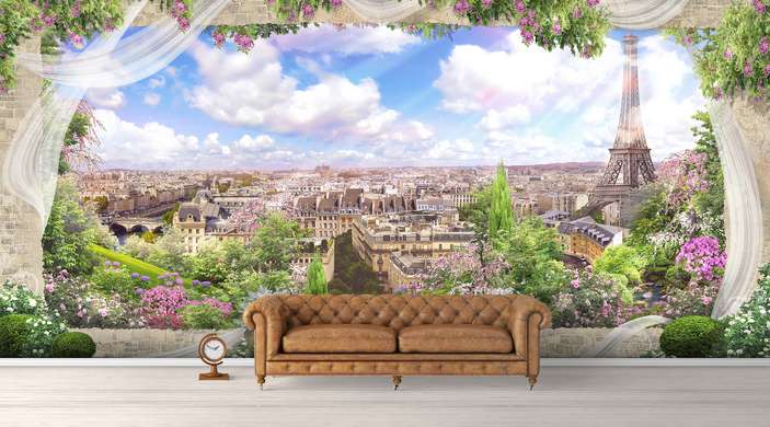 Wall Mural - View from the balcony to Paris