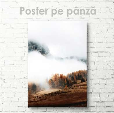 Poster - Ceață în munți, 30 x 45 см, Panza pe cadru