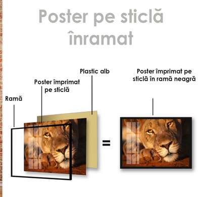 Poster, Leoaică, 45 x 30 см, Panza pe cadru