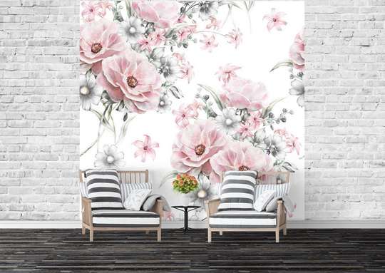 Wall Mural - Floral print in bright colors