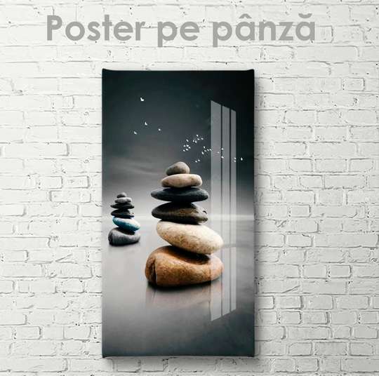 Poster - Stones, 30 x 90 см, Canvas on frame, Nature