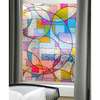 Window Privacy Film, Decorative stained glass window modern geometry, 60 x 90cm, Transparent, Window Film