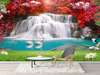 Wall Mural - Rocky waterfall in deep autumn forest